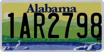 AL license plate 1AR2798