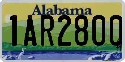 AL license plate 1AR2800