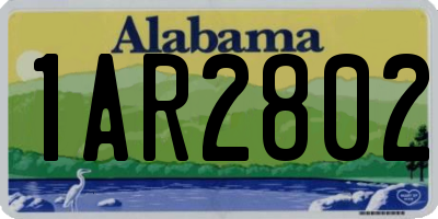 AL license plate 1AR2802
