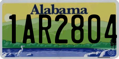 AL license plate 1AR2804