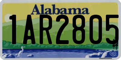 AL license plate 1AR2805