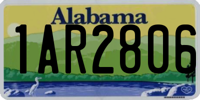 AL license plate 1AR2806