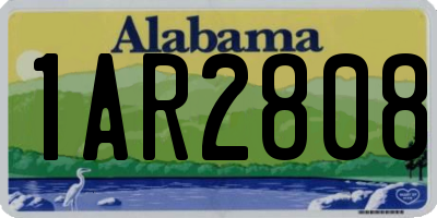 AL license plate 1AR2808