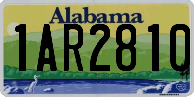 AL license plate 1AR2810