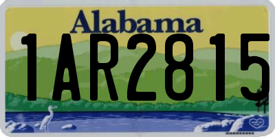 AL license plate 1AR2815