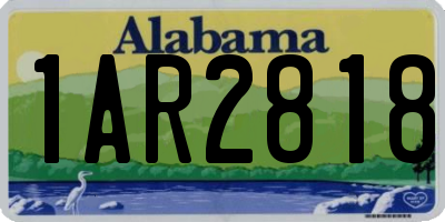 AL license plate 1AR2818