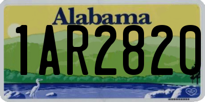 AL license plate 1AR2820