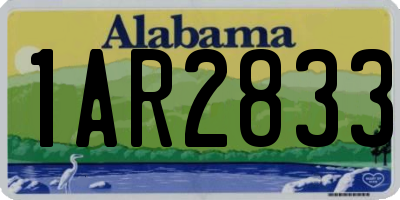 AL license plate 1AR2833