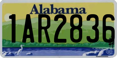 AL license plate 1AR2836