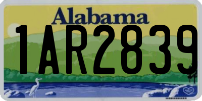 AL license plate 1AR2839