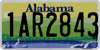 AL license plate 1AR2843