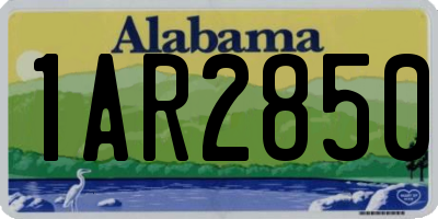 AL license plate 1AR2850