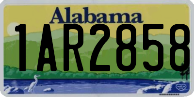 AL license plate 1AR2858