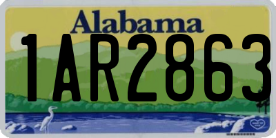 AL license plate 1AR2863