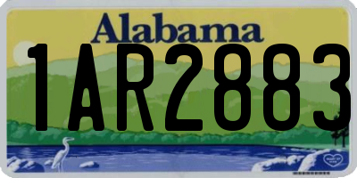 AL license plate 1AR2883