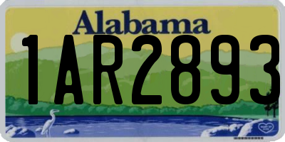 AL license plate 1AR2893