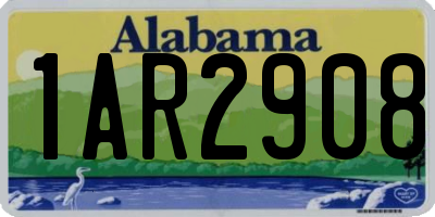 AL license plate 1AR2908