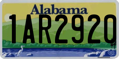 AL license plate 1AR2920