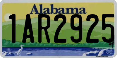 AL license plate 1AR2925