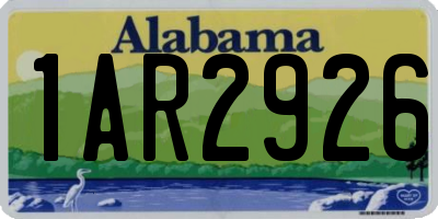 AL license plate 1AR2926