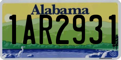 AL license plate 1AR2931