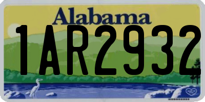 AL license plate 1AR2932