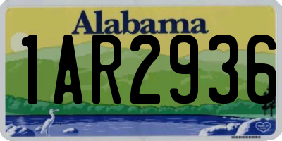 AL license plate 1AR2936