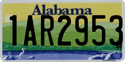 AL license plate 1AR2953