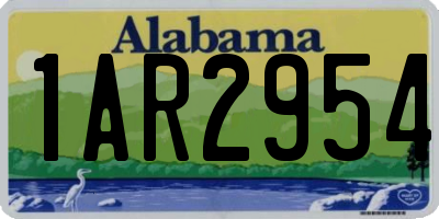 AL license plate 1AR2954