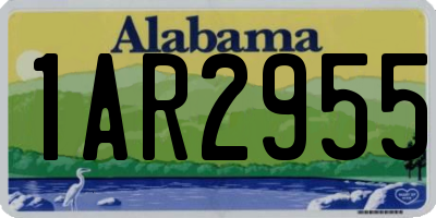 AL license plate 1AR2955