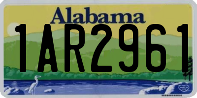 AL license plate 1AR2961