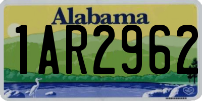 AL license plate 1AR2962