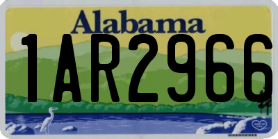 AL license plate 1AR2966