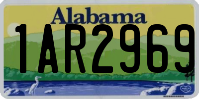 AL license plate 1AR2969