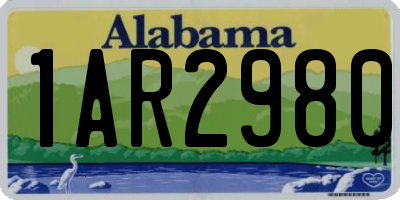 AL license plate 1AR2980