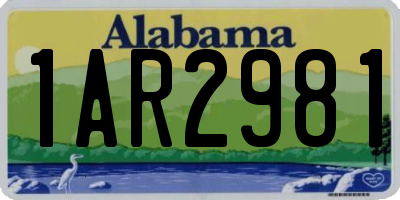 AL license plate 1AR2981