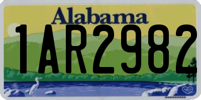 AL license plate 1AR2982