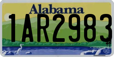 AL license plate 1AR2983