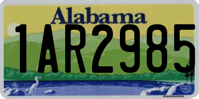 AL license plate 1AR2985
