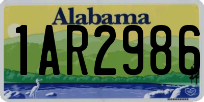 AL license plate 1AR2986