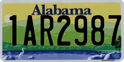 AL license plate 1AR2987