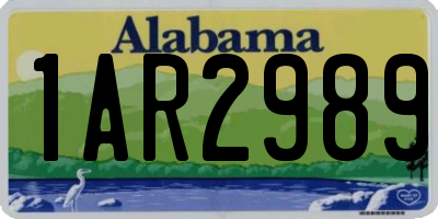 AL license plate 1AR2989