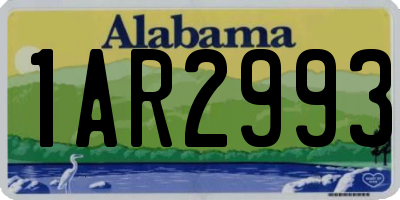 AL license plate 1AR2993