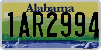 AL license plate 1AR2994