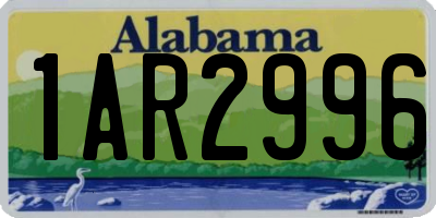 AL license plate 1AR2996