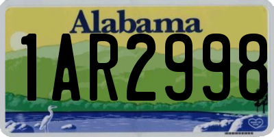 AL license plate 1AR2998