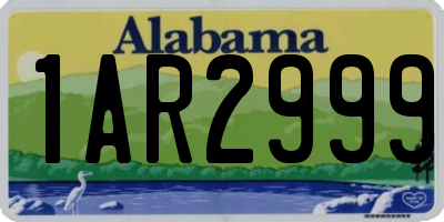 AL license plate 1AR2999