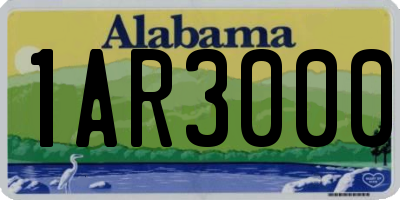 AL license plate 1AR3000