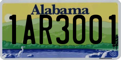 AL license plate 1AR3001