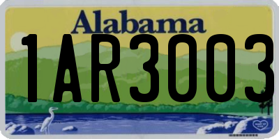 AL license plate 1AR3003